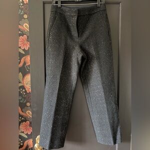 NEW J. Crew Black Sequin Kate Straight Leg Pant Wool Blend NWT Size 6